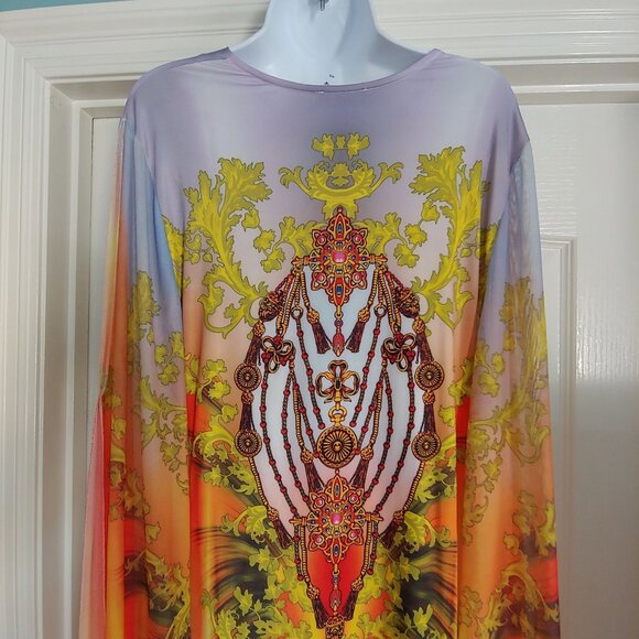 Venus Long Tropical Vacation Tropical Resort Cruise Ethereal Dress L Exotic - Picture 10 of 15